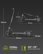 MEGAWHEELS Electric Scooter, 350W Motor, 15.5 MPH, 19-Mile Range, 10" Pneumatic Tires - Image 8