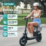 Gotrax A5 12" Electric Scooter with Seat for Adults & Teens, 15.5-Mi Range - Image 2