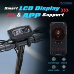 iScooter Electric Scooter, 8.5/10" Off-Road Tires, 21/25/28/40 Miles Range (Black) - Image 5