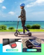 Gyroor H40 Kids Electric Scooter 180W 10MPH LED Lights Ages 6-12 Silvery