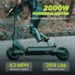Kukirin G4 Electric Scooter, 2000W Motor, 43 MPH, Up to 47 Miles, 11" Off-Road Tires - Image 3