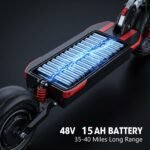 Electric Scooter for Adults, 1600W Peak Motor, 30 MPH, 35–45 Mile Range, 10" Off-Road Tires - Image 4