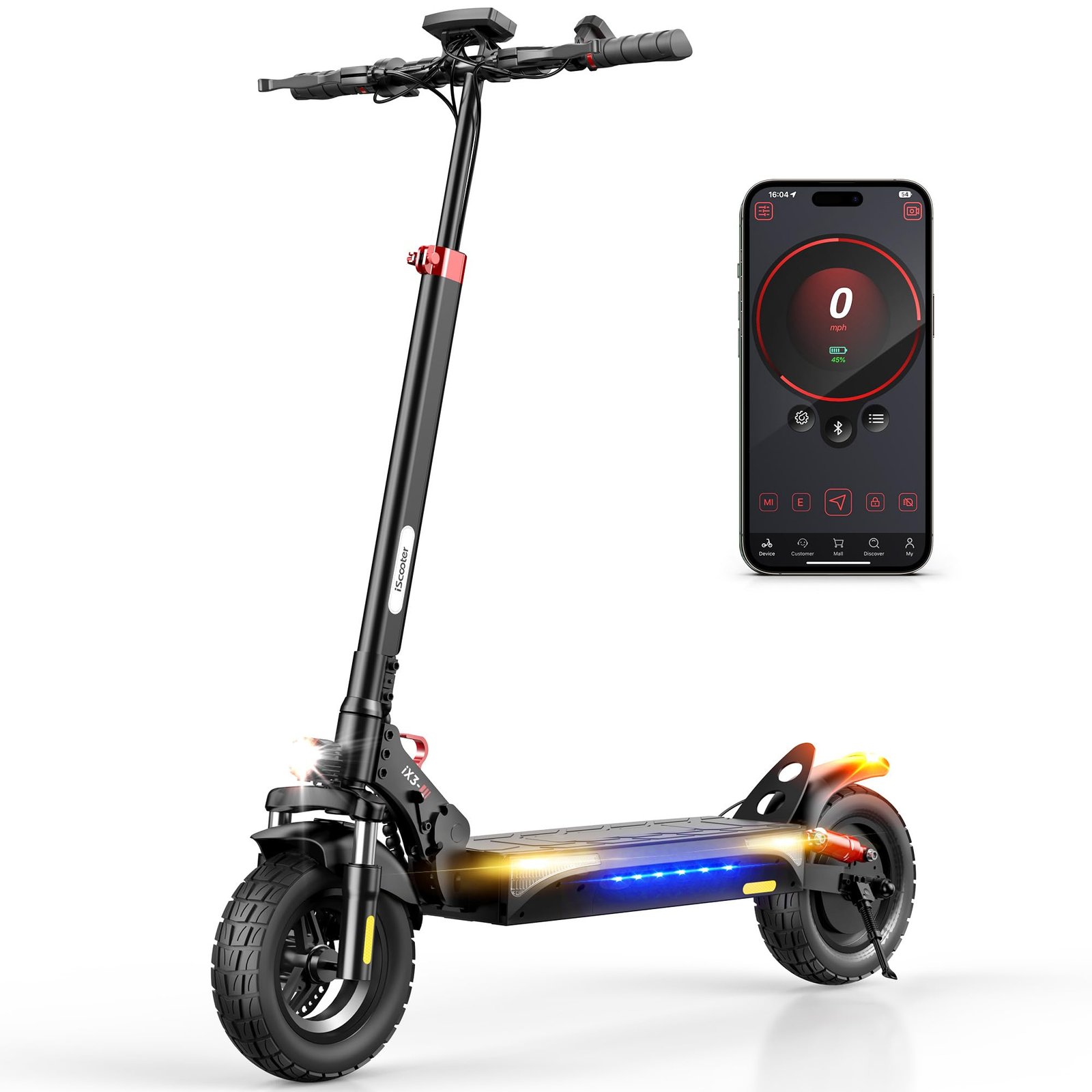 71Sq3cejK4L iScooter Electric Scooter, 8.5/10" Off-Road Tires, 21/25/28/40 Miles Range (Black) - Image 1