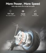 NAVEE GT3 Electric Scooter, 700W Peak Motor, 19.9 MPH, 30-Mile Range, 10" Tires - Image 5
