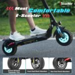 iScooter Electric Scooter, 8.5/10" Off-Road Tires, 21/25/28/40 Miles Range (Black) - Image 2