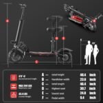 Electric Scooter for Adults, 1600W Peak Motor, 30 MPH, 35–45 Mile Range, 10" Off-Road Tires - Image 7