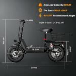 Electric Scooter with Seat, 1000W Peak Motor, 25 MPH, 25–30 Mile Range, 14" Tires & Basket - Image 6
