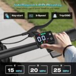 Luckfarm Electric Scooter with Seat for Adults, 1000W Peak Motor E-Scooter - Image 6