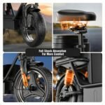 Electric Scooter with Seat, 1000W Peak Motor, 25 MPH, 35-Mile Range, 14" Tires & Basket - Image 7