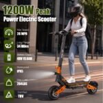 F4 Electric Scooter, 1200W Motor, 28 MPH, Up to 34 Miles, Dual Suspension & All-Terrain Tires - Image 2