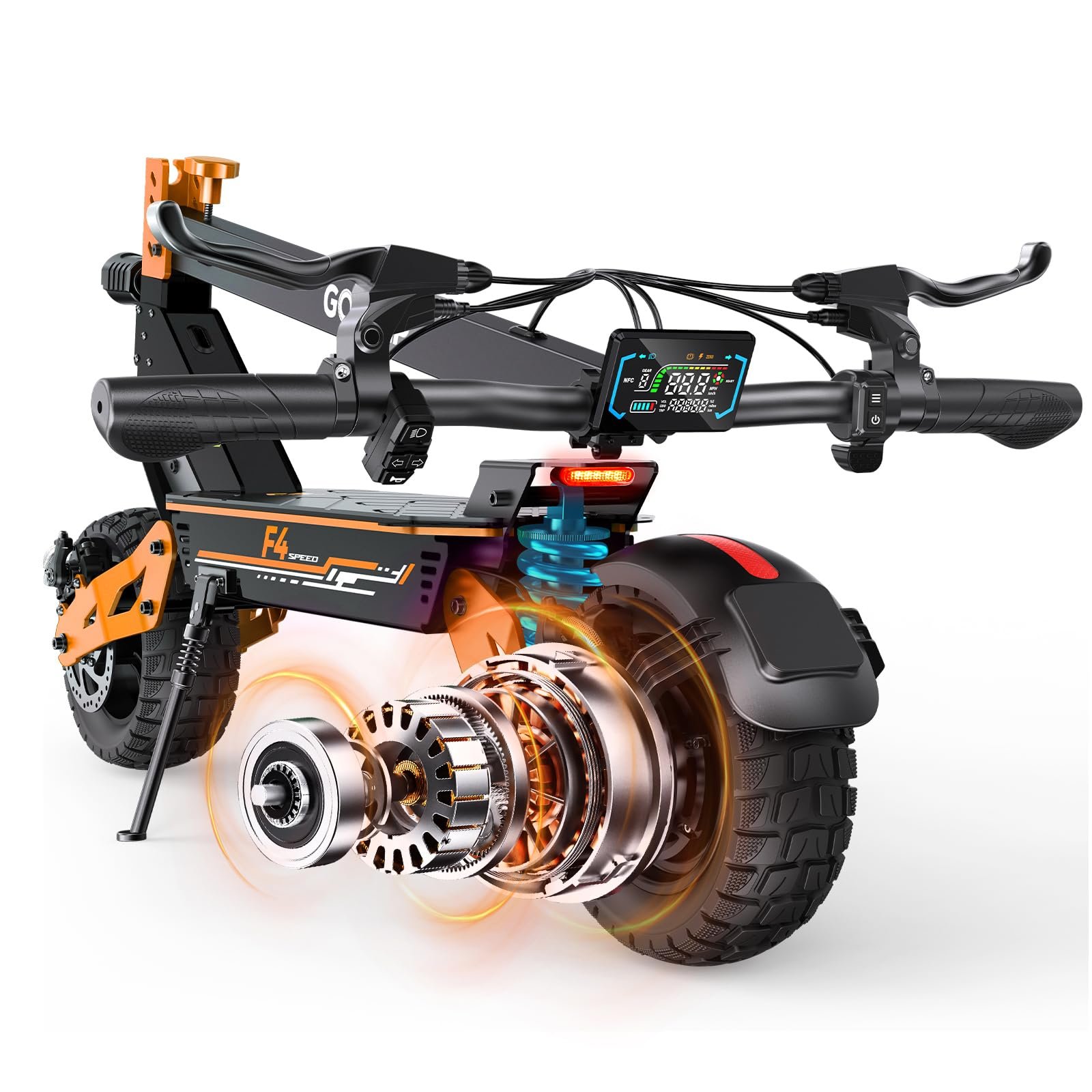 71sW0LKlktL F4 Electric Scooter, 1200W Motor, 28 MPH, Up to 34 Miles, Dual Suspension & All-Terrain Tires - Image 1