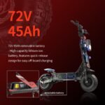 T90 Pro Electric Scooter, Dual Motor, 72V Removable Battery, 65-Mile Range, 14" Off-Road Tires - Image 3