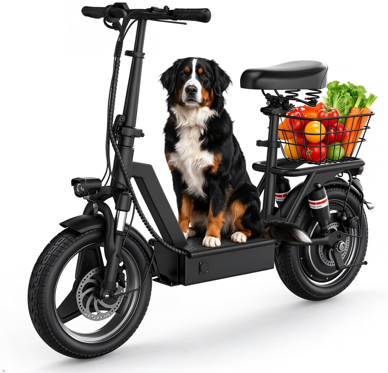 71yUoFCO3tL Electric Scooter with Seat, 1000W Peak Motor, 25 MPH, 35-Mile Range, 14" Tires & Basket - Image 1