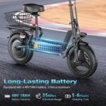 Luckfarm Electric Scooter with Seat for Adults, 1000W Peak Motor E-Scooter - Image 3