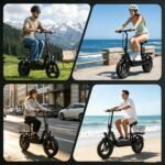 Electric Scooter with Seat, 1000W Peak Motor, 25 MPH, 25–30 Mile Range, 14" Tires & Basket - Image 9