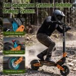 F4 Electric Scooter, 1200W Motor, 28 MPH, Up to 34 Miles, Dual Suspension & All-Terrain Tires - Image 5