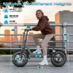 Luckfarm Electric Scooter with Seat for Adults, 1000W Peak Motor E-Scooter - Image 8