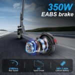 Roinside Electric Scooter, 350W Motor, 19 MPH, 23-Mile Range, 8.5" Solid Tires & Smart App - Image 6