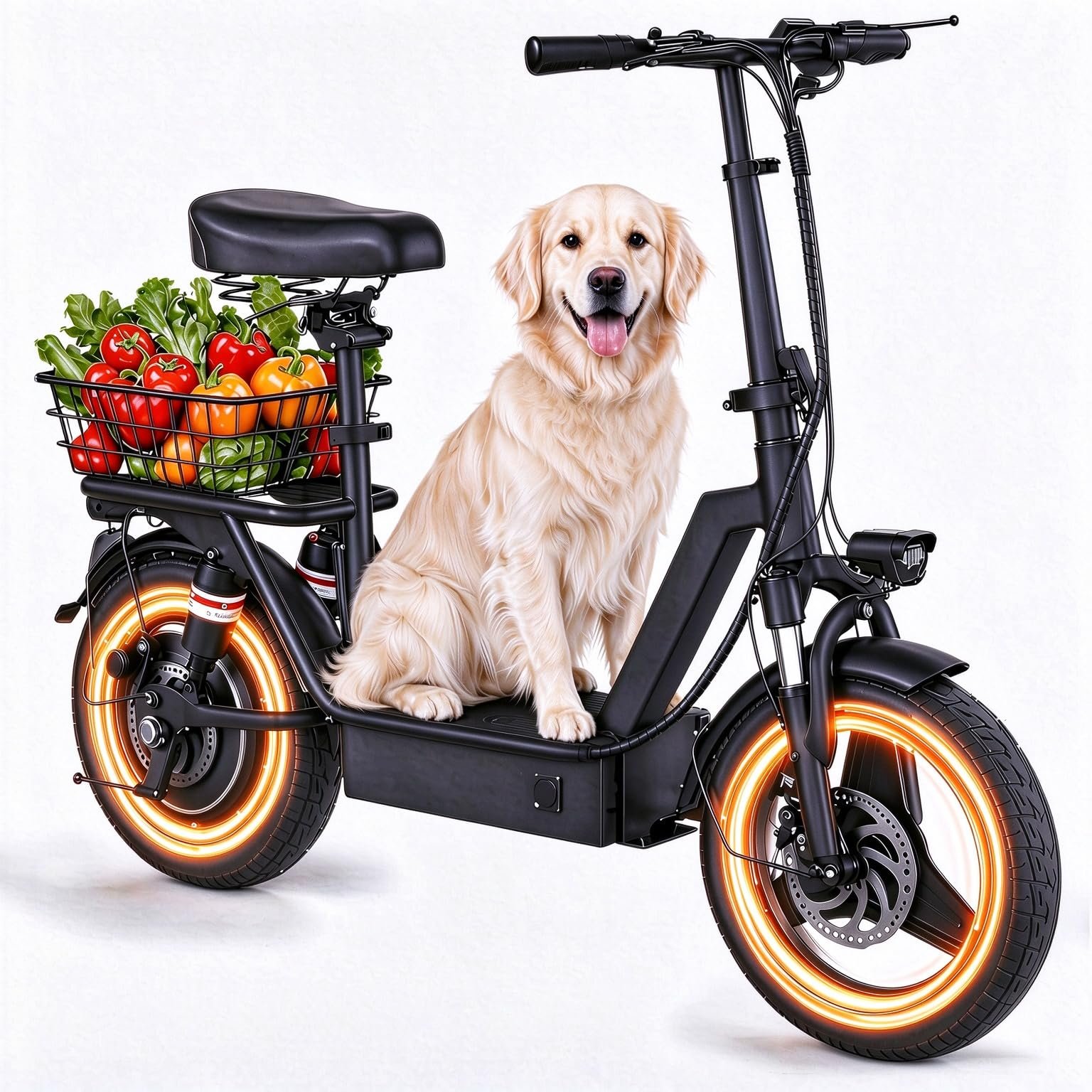81_Dhxck_0L Electric Scooter with Seat, 1000W Peak Motor, 35-Mile Range, 14" Tires, 48V Battery & Basket - Image 1