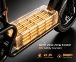 Electric Scooter with Seat, 1000W Peak Motor, 25 MPH, 25–30 Mile Range, 14" Tires & Basket - Image 3
